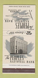 Matchbook Cover - Peoples National Bank Laconia NH 30 Strike