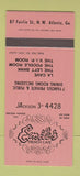 Matchbook Cover - Emile's French Cafe Atlanta GA SAMPLE 30 Strike