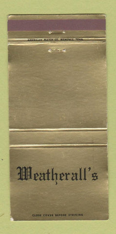 Matchbook Cover - Weatherall's Typewriters Tupelo MS WEAR 30 Strike