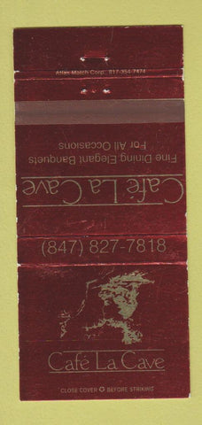 Matchbook Cover - Cafe La Cave Des Plaines IL 30 Strike