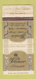 Matchbook Cover - The Venice Ristorante Daytona Beach Shores FL 30 Strike