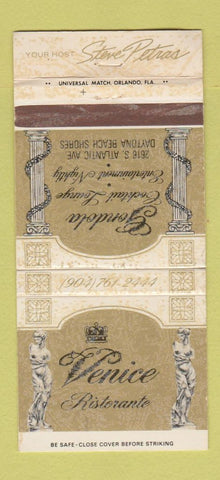 Matchbook Cover - The Venice Ristorante Daytona Beach Shores FL 30 Strike