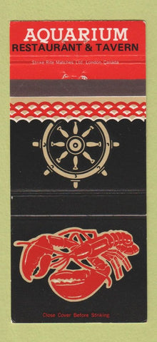 Matchbook Cover - Aquarium Restaurant Hamilton ON 30 Strike