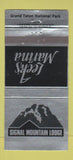 Matchbook Cover - Signal Mountain Lodge Grand Teton National Park 30 Strike