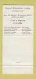 Matchbook Cover - Signal Mountain Lodge Grand Teton National Park 30 Strike