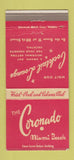 Matchbook Cover - Coronado Hotel Miami Beach FL 30 Strike