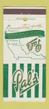 Matchbook Cover - Pal's Deerfield Beach Pompano Fort Lauderdale FL 30 Strike
