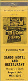 Matchbook Cover - Sands Motel Restaurant Rogers AR