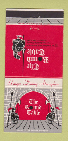 Matchbook Cover - The Round Table Fort Lauderdale FL restaurant 30 Strike