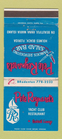 Matchbook Cover - Pete Reynard's Restaurant Holmes Beach FL WORN 30 Strike