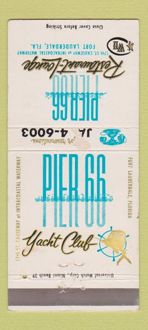 Matchbook Cover - Pier 66 Restuarant Fort Lauderdale FL WEAR 30 Strike