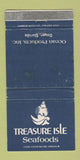 Matchbook Cover - Treasure Isle Seafood Dover FL WORN 30 Strike