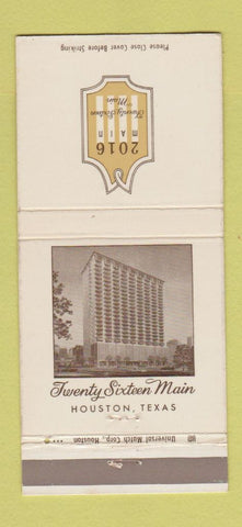 Matchbook Cover - 2016 Main Houston TX apartments 30 Strike