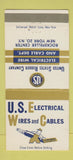 Matchbook Cover - US Electrical Wires Cables New York City 30 Strike