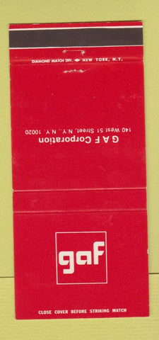 Matchbook Cover - GAF Corp New York City 30 Strike
