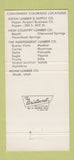 Matchbook Cover - High County Lumber Basalt Glenwood Springs Colorado 30 Strike