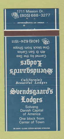 Matchbook Cover - Svendsgaard's Lodges Solvang CA 30 Strike