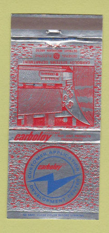 Matchbook Cover - Carboloy Systems 30 Strike