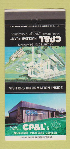 Matchbook Cover - CP&L Nuclear Plant Southport NC 30 Strike