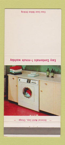 Matchbook Cover - Combomatic Washing Machine Murray Corp Chicago IL 30 Strike