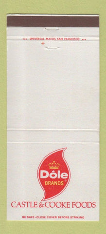 Matchbook Cover - Dole Brands Castle & Cooke Foods Bananas Pineapple 30 Strike