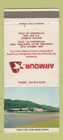 Matchbook Cover - Armour Meats Pittsburgh PA 30 Strike