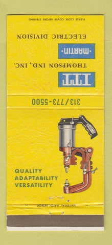 Matchbook Cover - ITT Thomson Martin Electric Welding Guns Warren MI 30 Strike