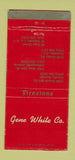 Matchbook Cover - Gene White Firestone Tires Atlanta GA Charlotte NC 30 Strike