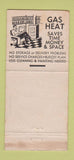 Matchbook Cover - Lilco Gas Heat Long Island Lighting NY 30 Strike