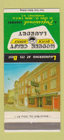 Matchbook Cover - Modern Craft Laundry Schenectady NY 30 Strike