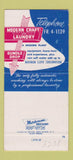 Matchbook Cover - Modern Craft Laundry Schenectady NY 30 Strike