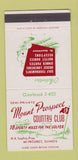 Matchbook Cover - Mount Prospect Country Club IL WEAR 30 Strike