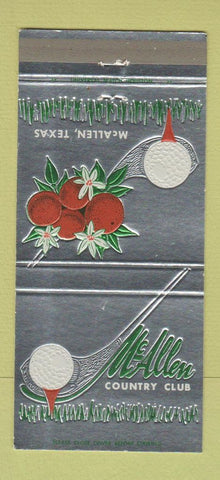 Matchbook Cover - McAllen Country Club TX 30 Strike