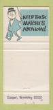 Matchbook Cover - Joe's Office Machines  SCM Swiss Hermes Casper WY 30 Strike