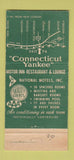 Matchbook Cover - Connecticut Yankee Motor Inn Niantic CT WEAR 30 Strike