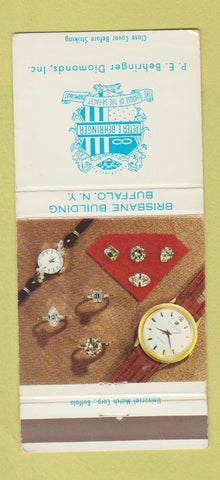 Matchbook Cover - Peter Behringer Jewelry Diamonds Buffalo NY WEAR 30 Strike
