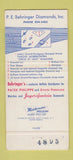 Matchbook Cover - Peter Behringer Jewelry Diamonds Buffalo NY WEAR 30 Strike