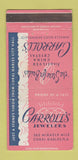 Matchbook Cover - Carroll's Jewelry Coral Gables FL WEAR 30 Strike