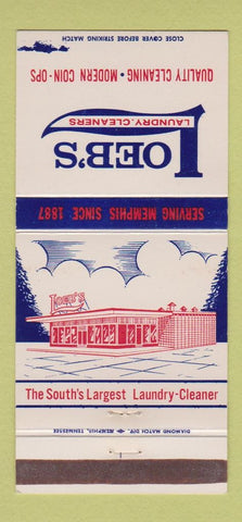 Matchbook Cover - Loeb's Laundry Cleaners Memphis TN 30 Strike