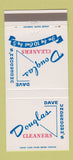 Matchbook Cover - Douglas Cleaners Dave Underdown's Birmingham MI 30 Strike