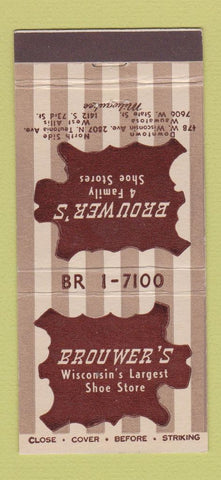 Matchbook Cover - Brouwer's Shoe Store Milwaukee WI 30 Strike
