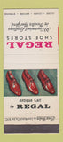 Matchbook Cover - Regal Men's Shoes New York City WEAR 30 Strike