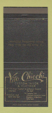 Matchbook Cover Vito Chiechi Tailor Clothes Little Rock Pine Bluff AR 30 Strike