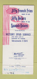 Matchbook Cover Victory Spud Service potatoes French fries Chicago IL 30 Strike