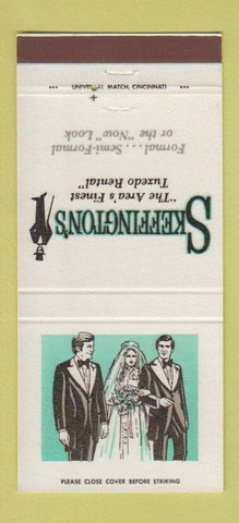 Matchbook Cover - Skeffington's Tuxedo Rentals Cincinnati Indianapolis 30 Strike