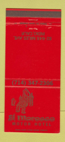 Matchbook Cover - El Morocco Motor Hotel Indio CA 30 Strike