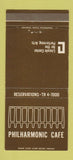 Matchbook Cover - Lincoln Center Philharmonic Cafe Philadelphia? PA 30 Strike