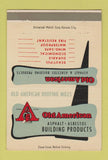 Matchbook Cover - Old American Asphalt Asbestos 40 Strike