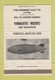 Matchbook Cover - Goodyear Blimp Carson CA Dominguez Hills 40 Strike