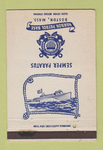 Matchbook Cover - Harbor Patrol Base Coast Guard Boston MA 40 Strike